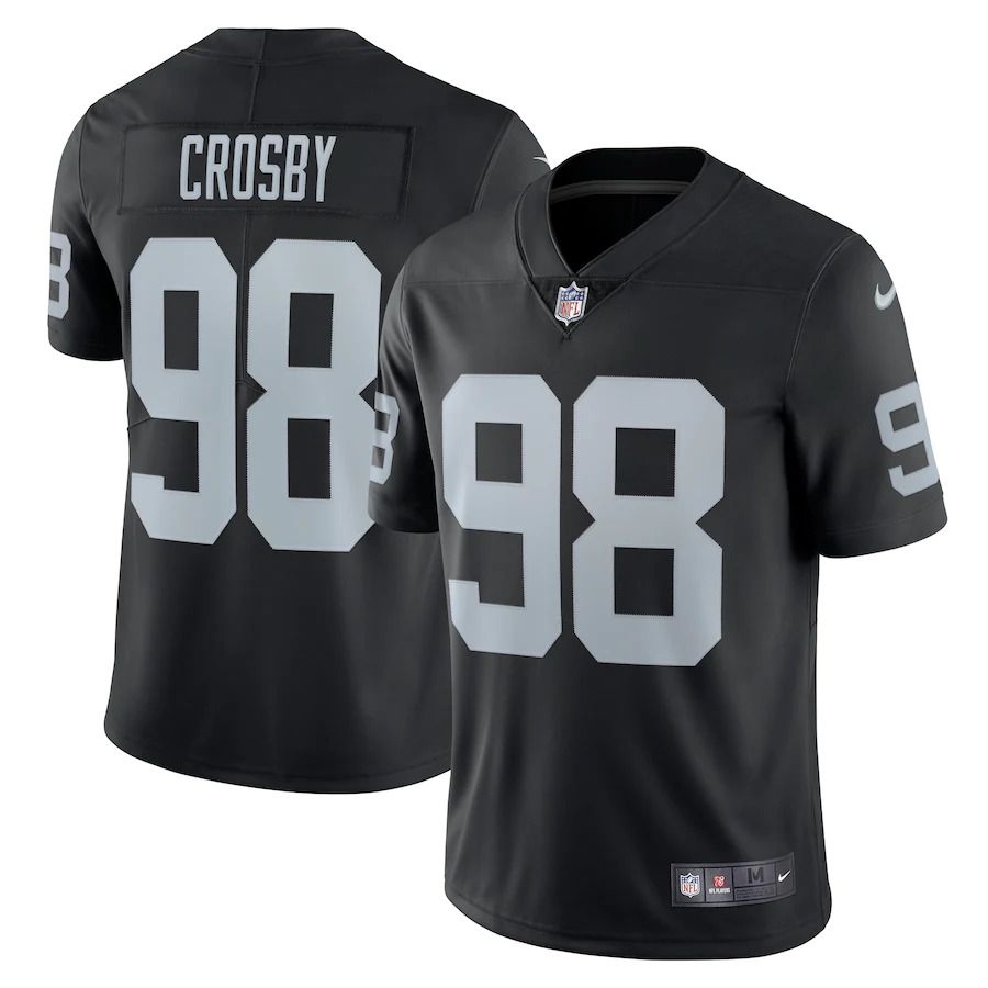 Men Las Vegas Raiders #98 Maxx Crosby Nike Black Limited NFL Jersey->oakland raiders->NFL Jersey